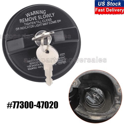 Locking gas cap with - cap, keys